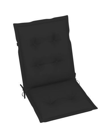 Coussins de chaise de jardin 2 pcs Noir 100x50x7 cm