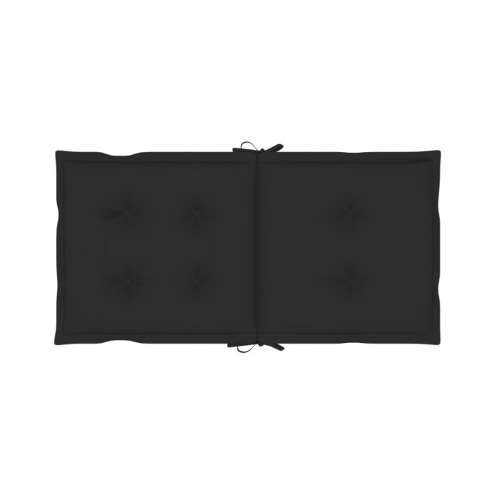 Coussins de chaise de jardin 4 pcs Noir 100x50x7 cm