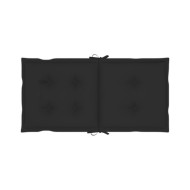 Coussins de chaise de jardin 4 pcs Noir 100x50x7 cm