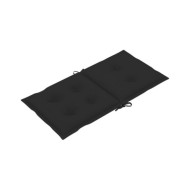 Coussins de chaise de jardin 4 pcs Noir 100x50x7 cm