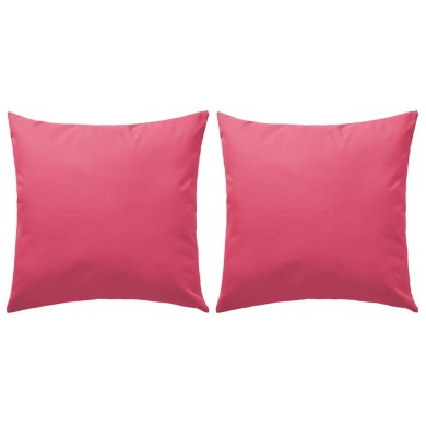 Oreiller d'extérieur 2 pcs 60 x 60 cm Rose