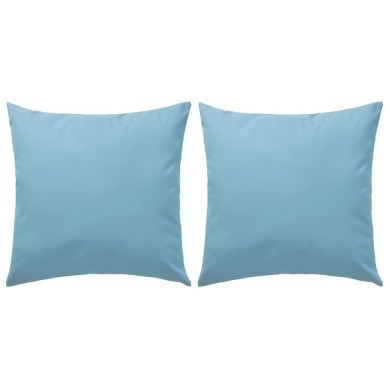 Oreiller d'extérieur 2 pcs 60 x 60 cm Bleu clair