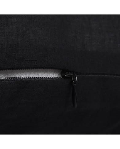 Housses de coussin 4 pcs Coton Noir 50x50 cm 