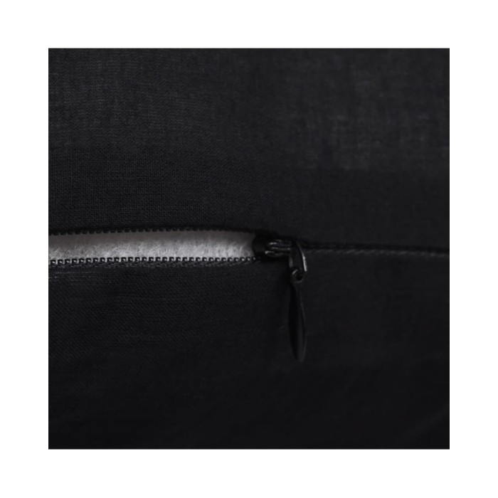 Housses de coussin 4 pcs Coton Noir 50x50 cm 