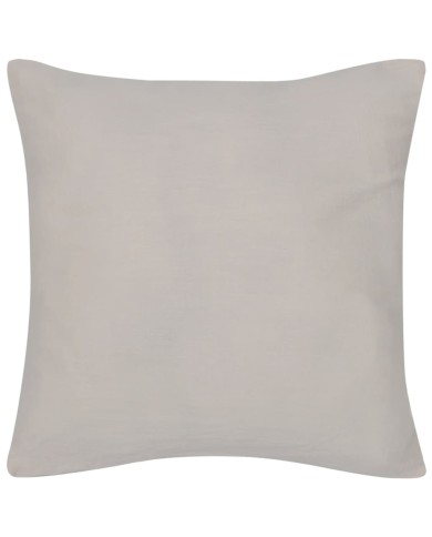Housses de coussin 4 pcs Coton Beige 50x50 cm 