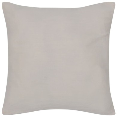 Housses de coussin 4 pcs Coton Beige 50x50 cm 
