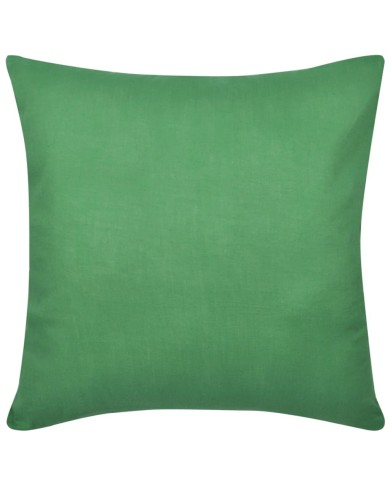 Housses de coussin 4 pcs Coton Vert 80x80 cm