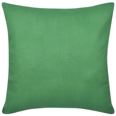 Housses de coussin 4 pcs Coton Vert 80x80 cm