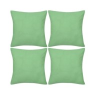 Housses de coussin 4 pcs Coton Vert pomme 80x80 cm