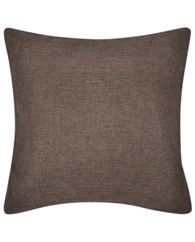 Housses de coussin 4 pcs Aspect de lin Marron 50x50 cm 