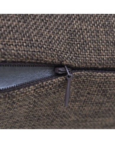 Housses de coussin 4 pcs Aspect de lin Marron 50x50 cm 