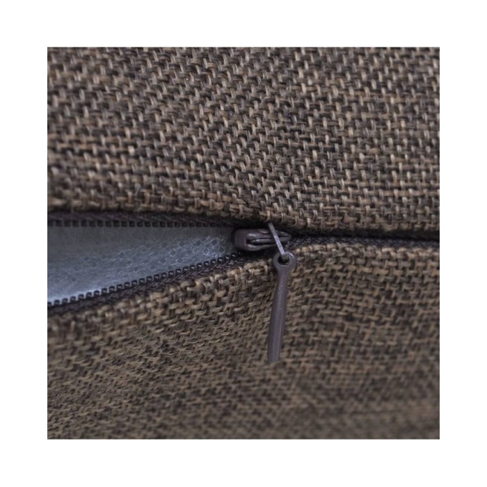 Housses de coussin 4 pcs Aspect de lin Marron 50x50 cm 