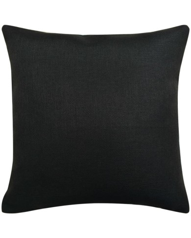 Housses de coussin 4 pcs Aspect de lin Noir 40x40 cm