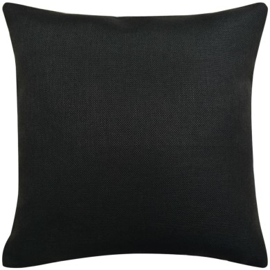 Housses de coussin 4 pcs Aspect de lin Noir 40x40 cm