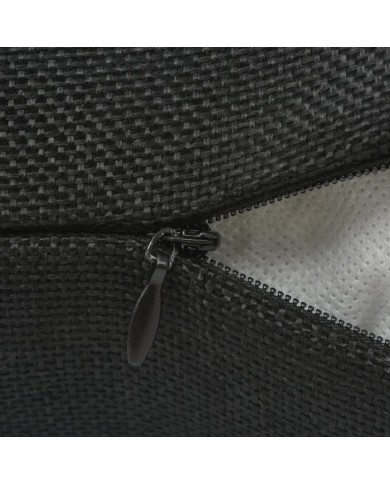 Housses de coussin 4 pcs Aspect de lin Noir 40x40 cm