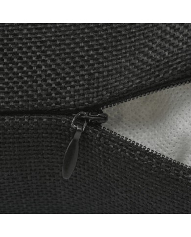 Housse de coussin 4 pcs Lin Noir 50 x 50 cm