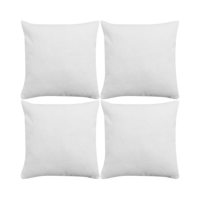 Housses de coussin 4 pcs Aspect de lin Blanc 50x50 cm