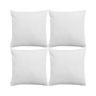 Housses de coussin 4 pcs Aspect de lin Blanc 50x50 cm