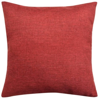 Housses de coussin 4 pcs Aspect de lin Bordeaux 80x80 cm
