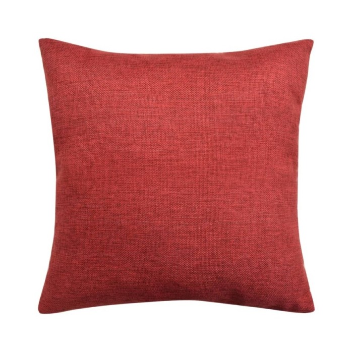 Housses de coussin 4 pcs Aspect de lin Bordeaux 80x80 cm