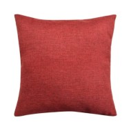 Housses de coussin 4 pcs Aspect de lin Bordeaux 80x80 cm