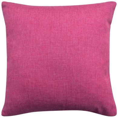 Housses de coussin 4 pcs Aspect de lin Rose 80x80 cm