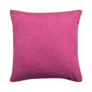 Housses de coussin 4 pcs Aspect de lin Rose 80x80 cm