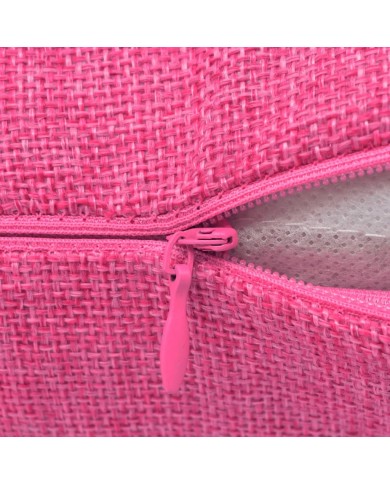 Housses de coussin 4 pcs Aspect de lin Rose 80x80 cm