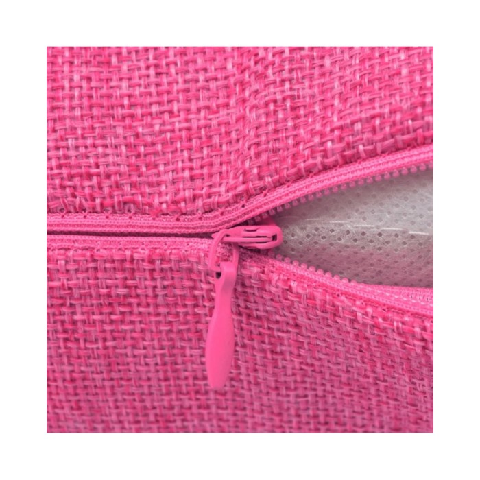 Housses de coussin 4 pcs Aspect de lin Rose 80x80 cm
