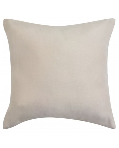 Housse de coussin 4 pcs 50 x 50 cm Polyester Faux Daim Beige