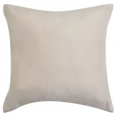 Housse de coussin 4 pcs 50 x 50 cm Polyester Faux Daim Beige
