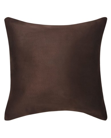 Housse de coussin 4 pcs 80 x 80 cm Polyester Faux Daim Marron