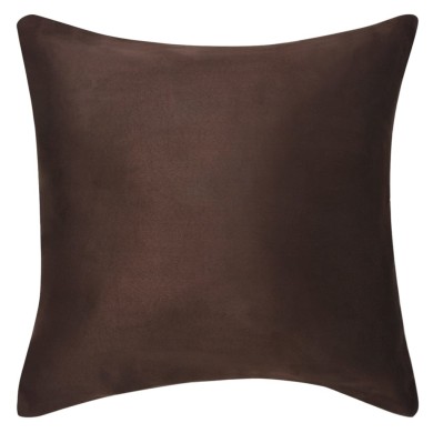 Housse de coussin 4 pcs 80 x 80 cm Polyester Faux Daim Marron