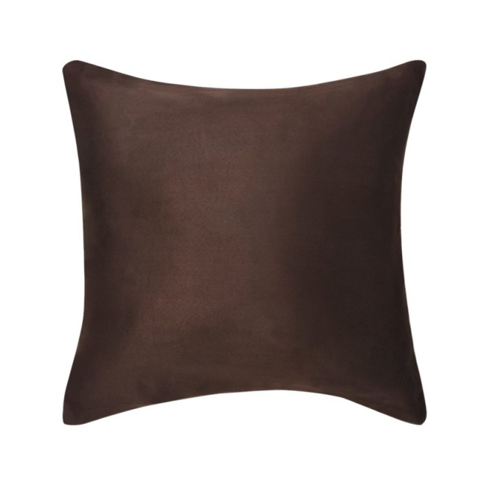 Housse de coussin 4 pcs 80 x 80 cm Polyester Faux Daim Marron