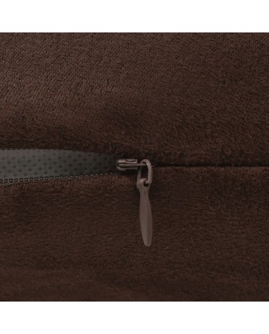 Housse de coussin 4 pcs 80 x 80 cm Polyester Faux Daim Marron