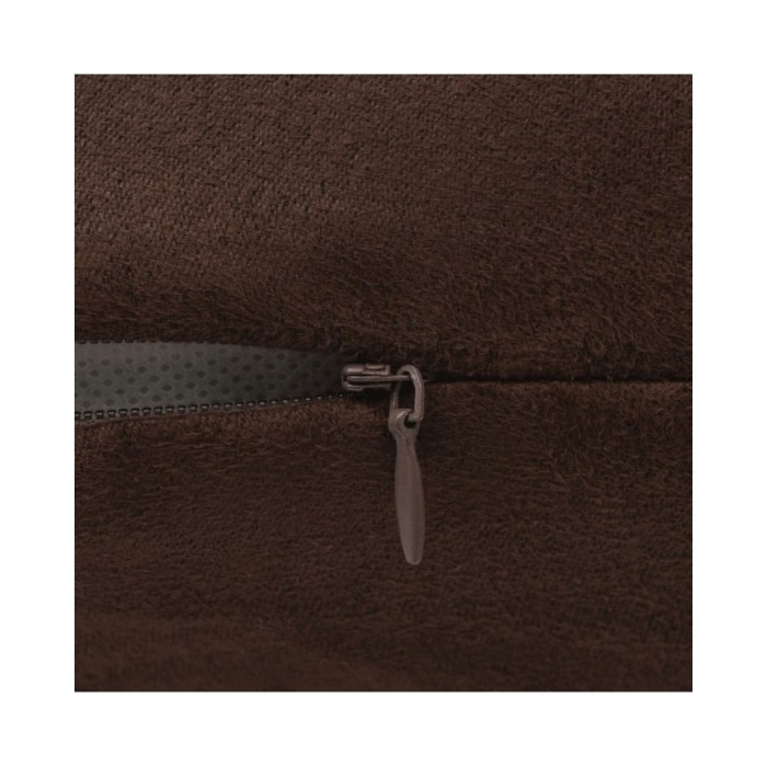 Housse de coussin 4 pcs 80 x 80 cm Polyester Faux Daim Marron