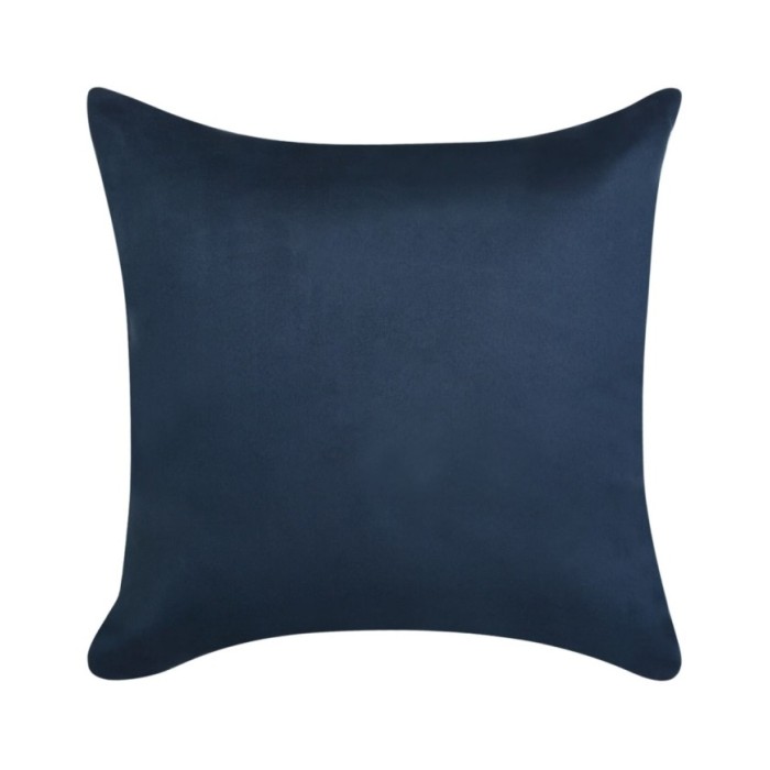 Housse de coussin 4 pcs 80x80cm Polyester Faux Daim Bleu marin