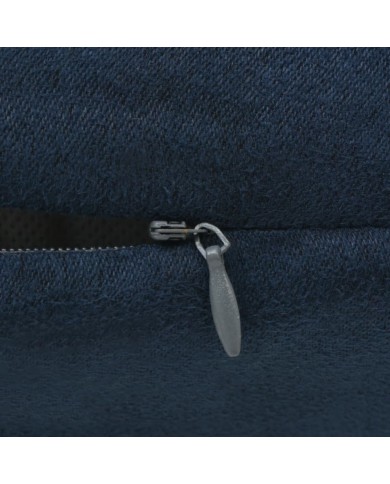 Housse de coussin 4 pcs 80x80cm Polyester Faux Daim Bleu marin