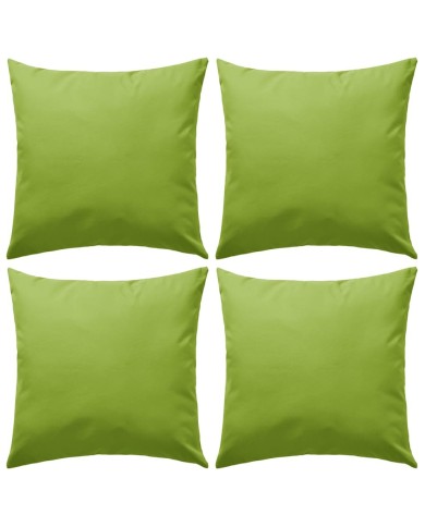 Oreiller d'extérieur 4 pcs 45 x 45 cm Vert pomme