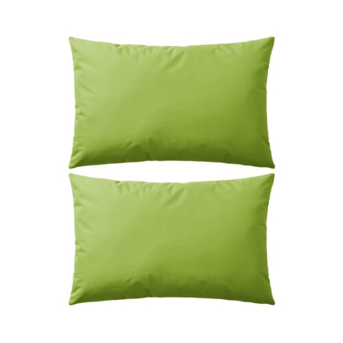 Oreiller d'extérieur 2 pcs 60 x 40 cm Vert pomme