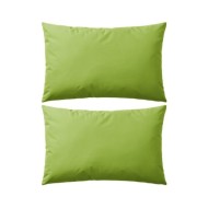Oreiller d'extérieur 2 pcs 60 x 40 cm Vert pomme