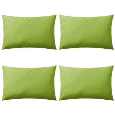 Oreiller d'extérieur 4 pcs 60 x 40 cm Vert pomme