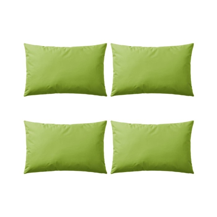 Oreiller d'extérieur 4 pcs 60 x 40 cm Vert pomme