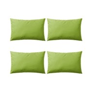 Oreiller d'extérieur 4 pcs 60 x 40 cm Vert pomme