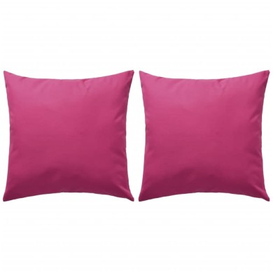 Oreillers d'extérieur 2 pcs 45 x 45 cm Rose