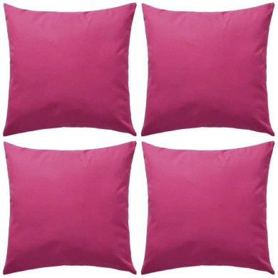 Oreiller d'extérieur 4 pcs 45 x 45 cm Rose