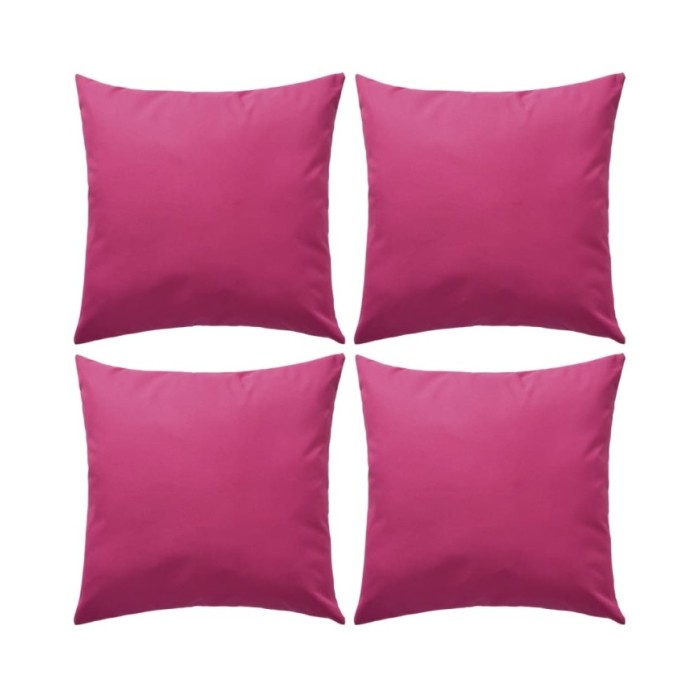 Oreiller d'extérieur 4 pcs 45 x 45 cm Rose