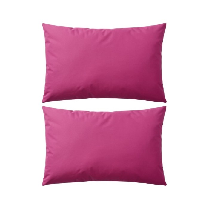 Oreiller d'extérieur 2 pcs 60 x 40 cm Rose