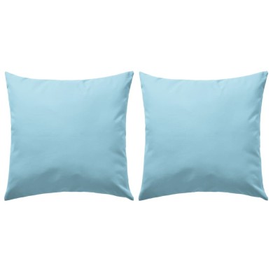 Oreiller d'extérieur 2 pcs 45 x 45 cm Bleu clair