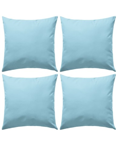 Oreiller d'extérieur 4 pcs 45 x 45 cm Bleu clair